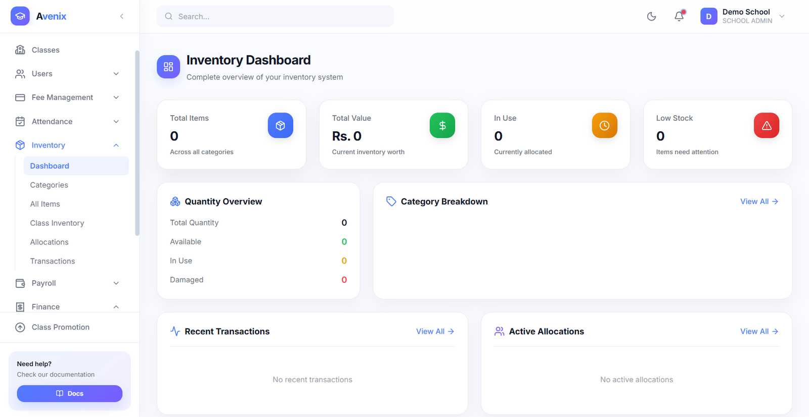 Inventory Tracking